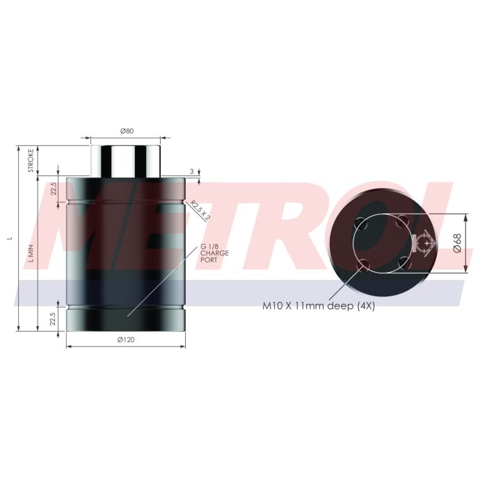 Nitrogen Gas Spring - HDG118-50