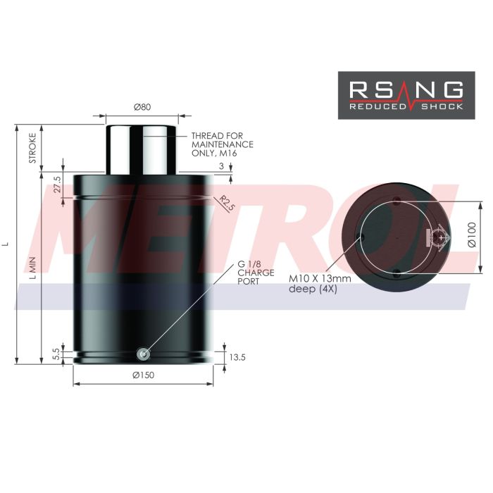 Nitrogen Gas Spring - RSNG7500-200