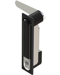1222 Black Powder Coated Push Button Swing Handle