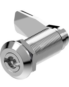 1420-50 Quarter Turn Lock 5mm Double Bit with 50mm Grip Height Black Powder Coated or Bright Chrome