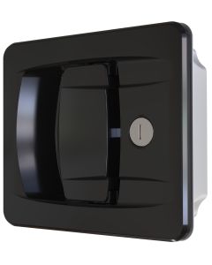 1721 Paddle Latch with Die Cast Zinc Backbox in Black Powder Coated Zinc Alloy