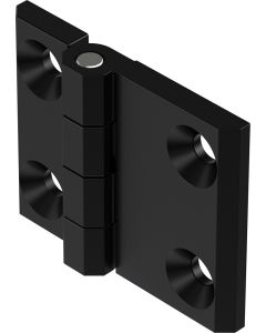 2101-563 Screw On Hinge 63x50mm in Black with 6.3mm Through Holes