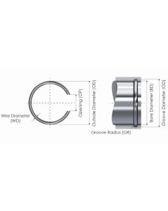 Bore Attachment Ring - 100mm Ø Bore - DIN7993