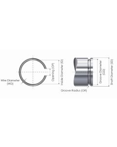 Bore Attachment Ring - 10mm Ø Bore - DIN7993