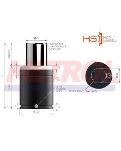 HS-MX6600-150 Nitrogen Gas Spring, 6630daN Force