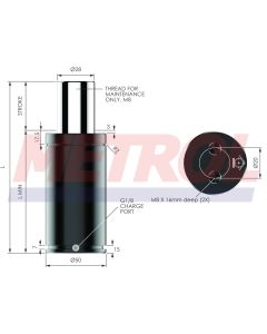 Nitrogen Gas Spring - MX1000-025