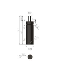 24.9x195 50mm travel with a force range of 4250N - 8000N