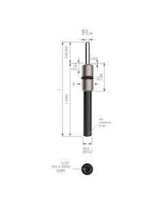 12x165 60mm travel threaded compression spring with an M16x1.5mm thread