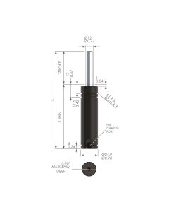 24.9x205 80mm travel mini compression spring