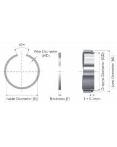 Bore Retaining Ring - 100mm Ø Bore