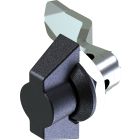 1402 Non Locking Wing Handle Quarter Turn Lock with 18mm Grip Height Black Powder Coated or Bright Chrome