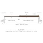 NS-SS-V-14-500 Stainless Steel 316 Variable Force Gas Strut