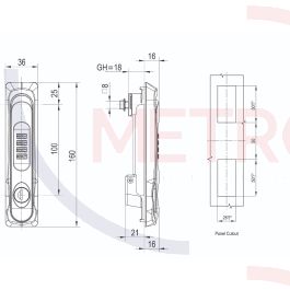 Keyed to differ Combination Swing Handle Lock with KEY333 Cylinder in ...