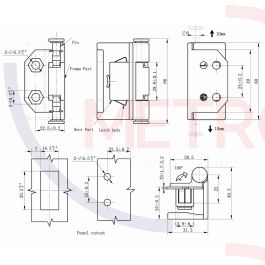 2341 Tool Free Installation External Hinge with Secure Pin 6.3mm ...