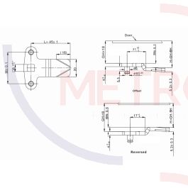 9100 3 Point Cam with 6mm Studs and Without Stopper Zinc Plated