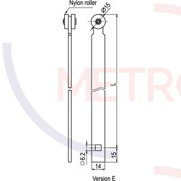 Flat Bar Locking Rod with Wheel and Square Hole range 9301-E