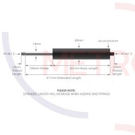 S1440 Spring NS-14-40-150 Adjustable Force Long Stroke Gas Spring