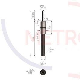 20x125 40mm travel threaded compression spring with an M24x1.5mm thread