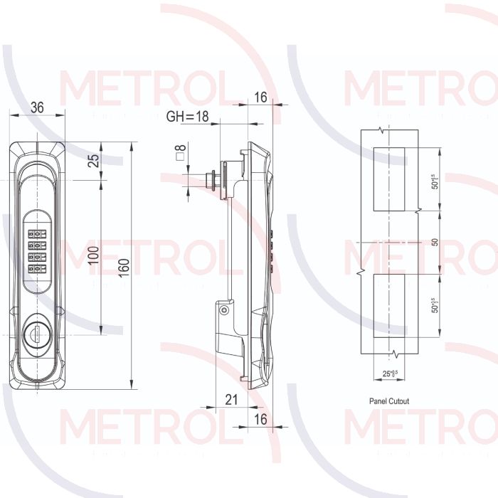 Keyed to differ Combination Swing Handle Lock with KEY333 Cylinder in ...