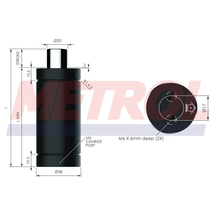 Nitrogen Gas Spring - HDG010-25
