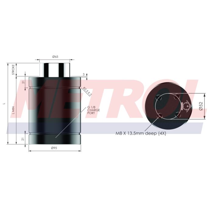 Nitrogen Gas Spring - HDG075-10